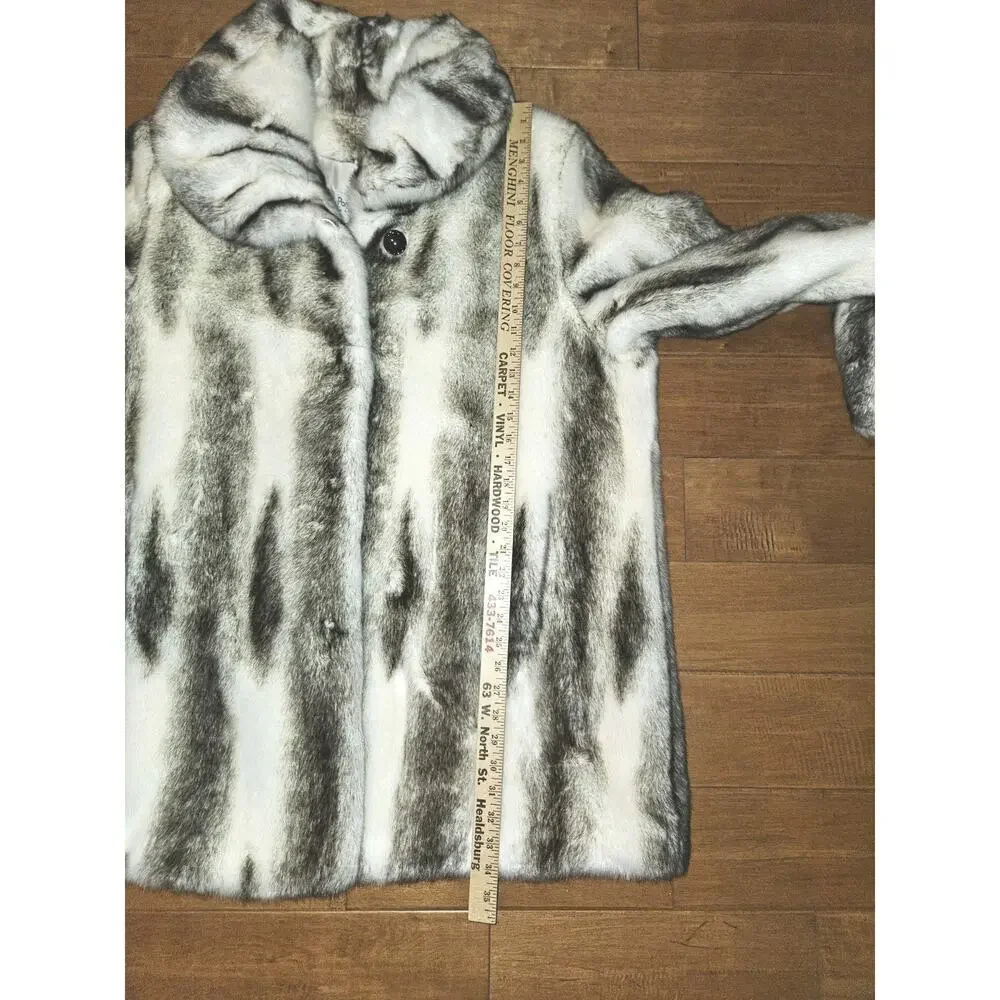 NWT! Pamela McCoy Tiger Print Faux Fur Coat Size 2X Vintage